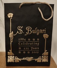 BULGARI 2009 CELEBRAZIONE  125 ANNI SACCHETTO BORSA REGALO  CARTA NERO E ORO 