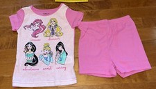 Disney Princess Toddler Girl Pink Shirt  Shorts Pajamas New 4T