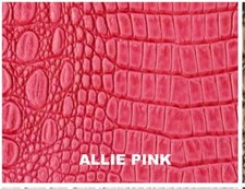 Alligator Faux Leather Upholstery Embossed Vinyl in PINK by the yard