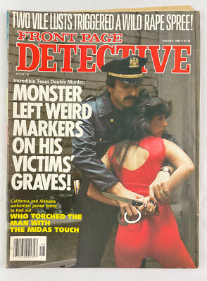 Front Page Detective Magazine, August 1983, Vintage True Crime Stories, Pulp