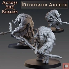 Minotaur Archer | DnD Miniatures | Tabletop Gaming| Tabletop Miniature | Across