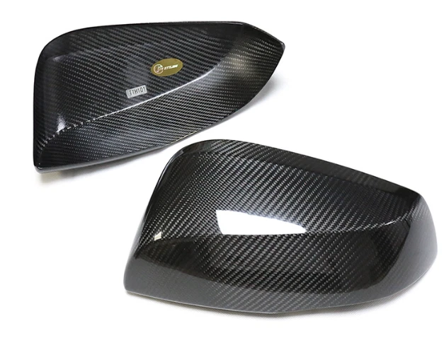 2x tampa de espelho retrovisor lateral de fibra de carbono real para Subaru WRX STI 2015-2021 - Imagem 2 de 4