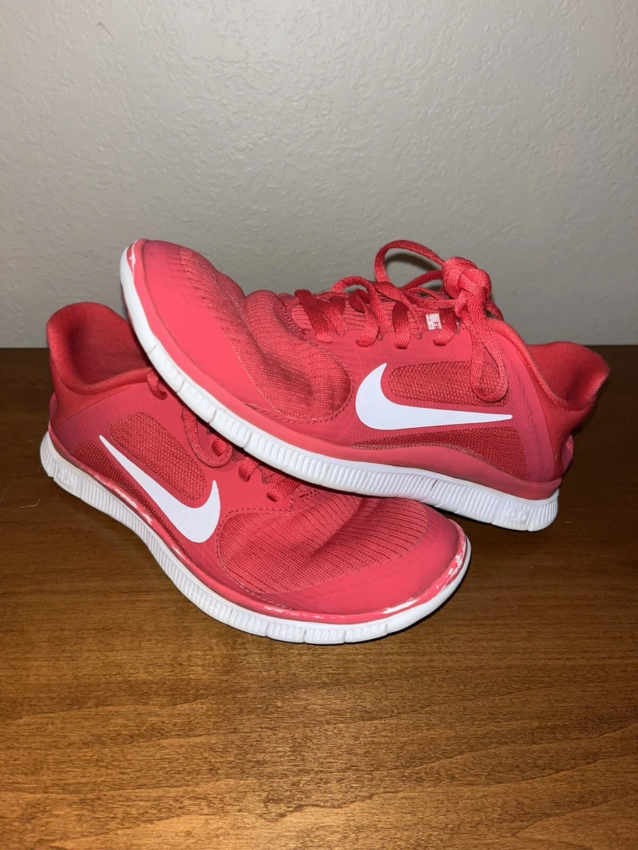 Nike Womens Free 4.0 V4 642200 678 Pink White Running Shoes