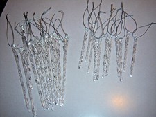 Kurt Adler 3-1/2-Inch-5-1/2-Inch Clear Glass Icicle Ornament Set 23 Pieces