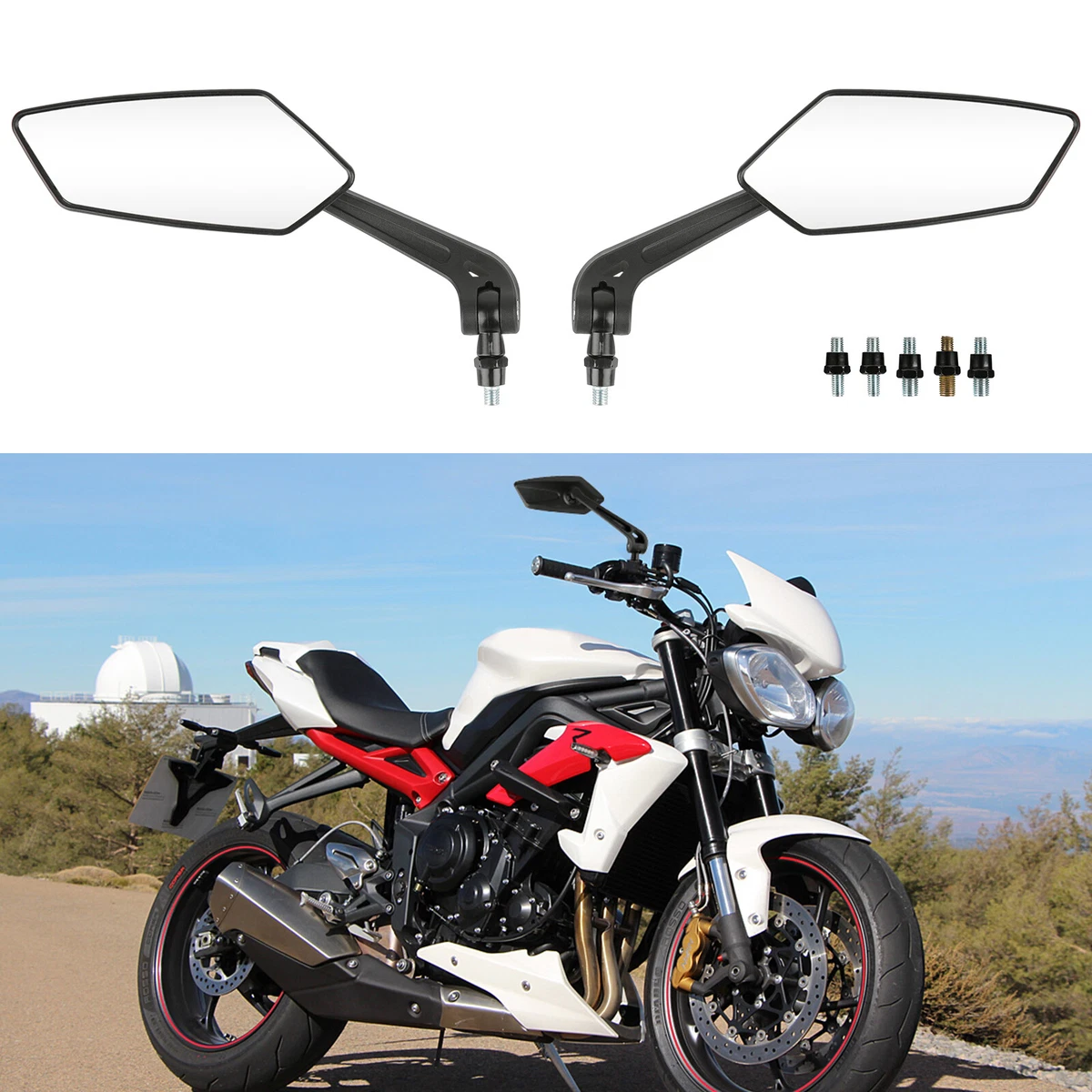 Juego De Espejos Para Triumph Street Triple (2007-2014) - Compatible, Homologados Y Deportivos