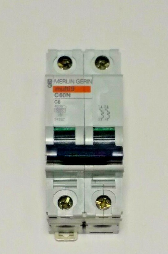 Disjoncteur Magnétothermique Merlin Gerin (Schneider) C60N 4P 6A - 24295 - Neuf
