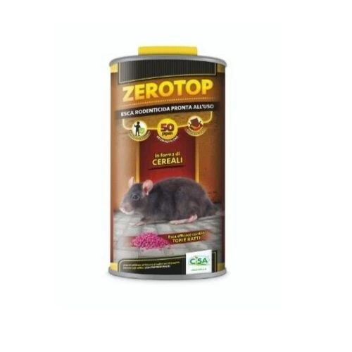 CISA ADRIATICA ESCA TOPICIDA CISA ZEROTOP 50 GRANI Pronti all'uso 1,5 KG contro TOPO e RATTI