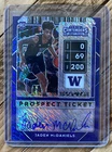JADEN McDANIELS 2020-21 Contenders FOTL #d /15 Prospect Ticket AUTO Blue Shimmer