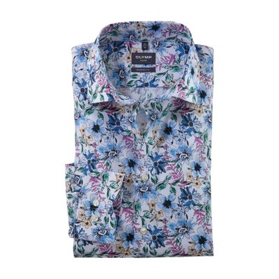 Olymp Luxor Modern Fit Herren Businesshemd bunt floral 126174 00
