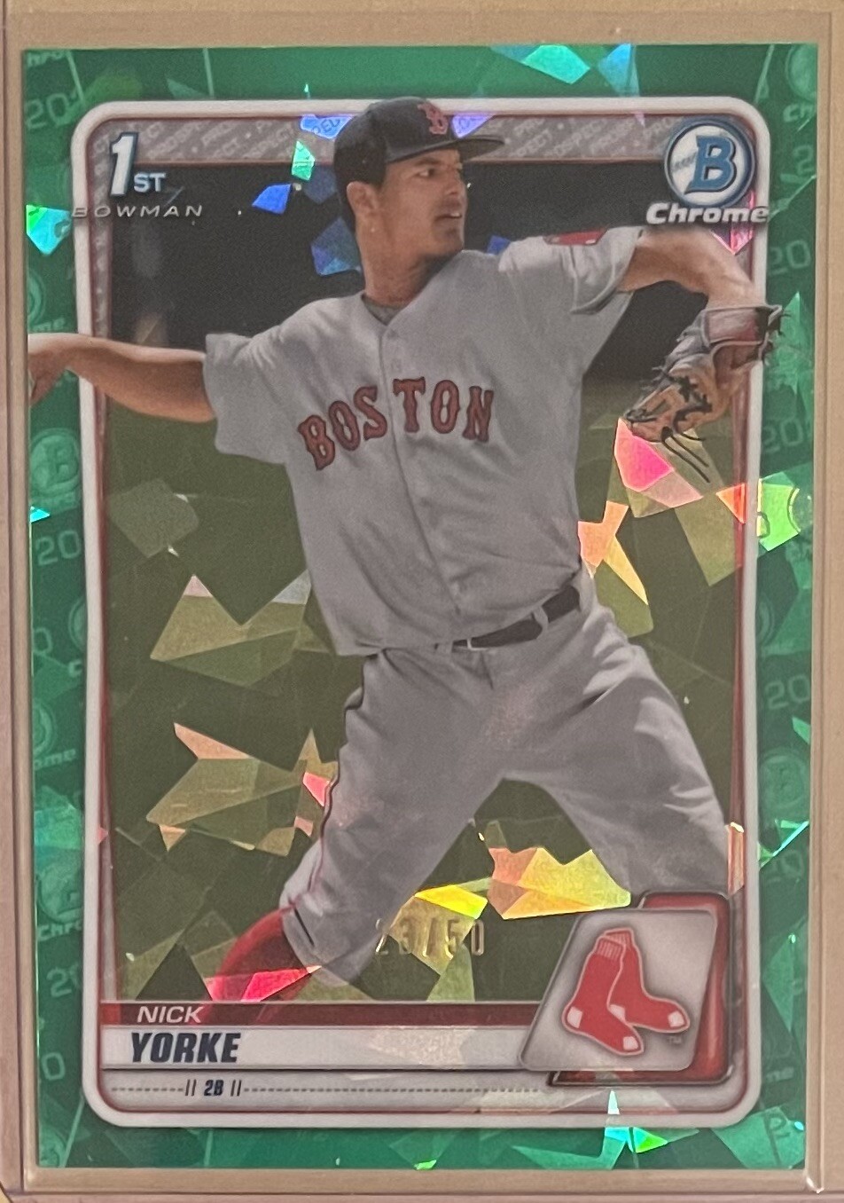 2020 Bowman Chrome Draft Sapphire Edition NICK YORKE BD-29 Green Refractor /50