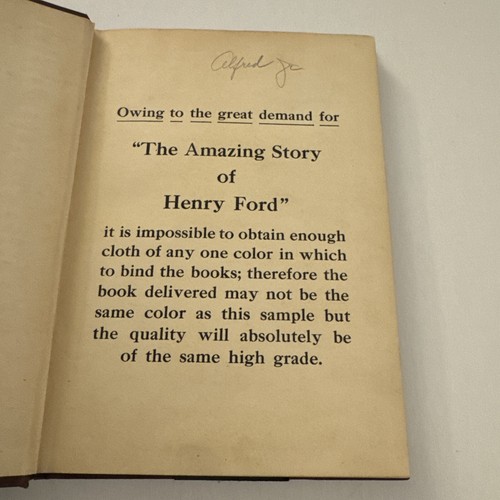 1922 The Amazing Story Of Henry Ford Book James Martin Miller J40 - Picture 2 of 7