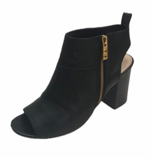 Cole Haan Slingback Black Leather Block Heels