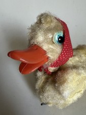 Vintage Uhrwerk Ente Pl&uuml;sch Blech Spielzeug Made in Japan 50er 60er Sammlerst&uuml;ck