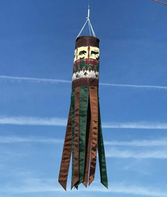 RUSTIC LODGE WINDSOCK 40'' IN THE BREEZE 5147 MOUNTAIN CAMP GARDEN YARD DECOR