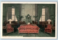 1932 New York City NY Vintage Postcard Palm Room Roosevelt Madison Avenue Posted