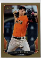 2013 Bowman #35 Tim Lincecum Gold Parallel