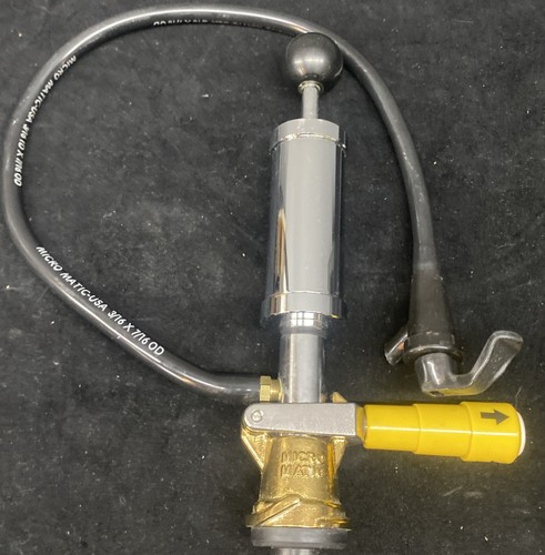 Micro-Matic Chrome Hand Pump Beer Keg Party Tap Working