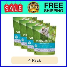 Vibrant Life Mini Crystal Unscented Cat Litter, 8 lb, 4 pack