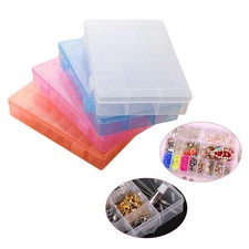 24-compartment Transparent Plastic Storage Box`