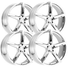 Set-4 Mkw M120 18x8 5x4.55x114.3 Chrome 40mm Wheels Rims 18 Inch