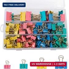 180 Pcs Binder Clips Assorted Sizes, Colored Binder Paper Clips Office Clips Off
