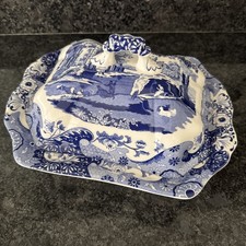 Spode Blue Italian Lidded Tureen Covered Vegetable Dish 30cm NEW BOXED