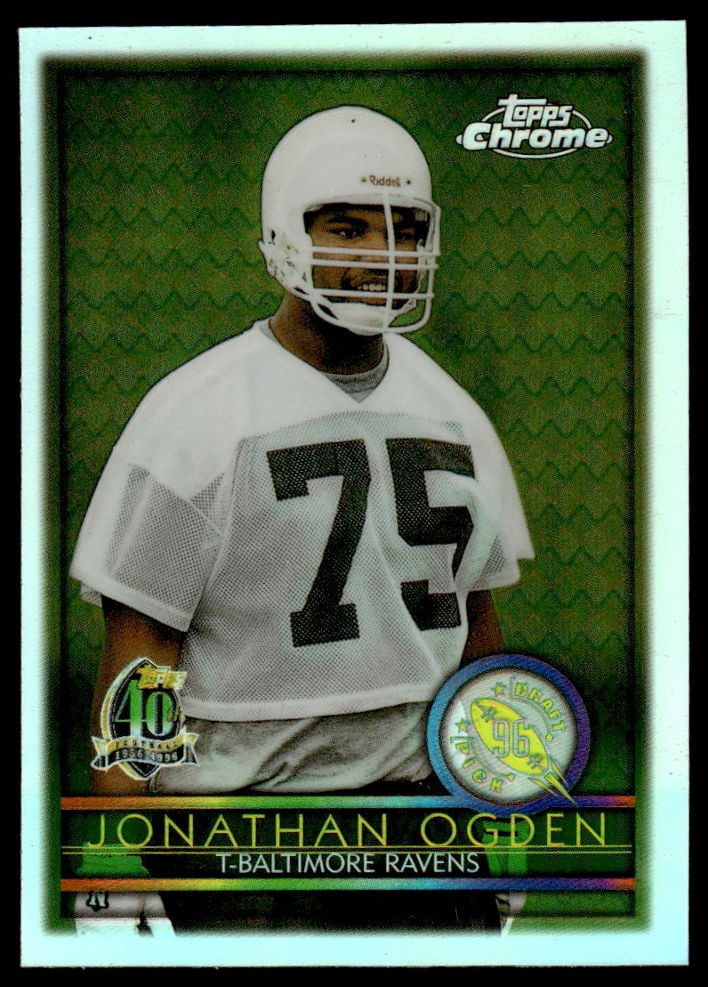 1996 Topps Chrome Refractor Jonathan Ogden Rookie #163 *BIN122