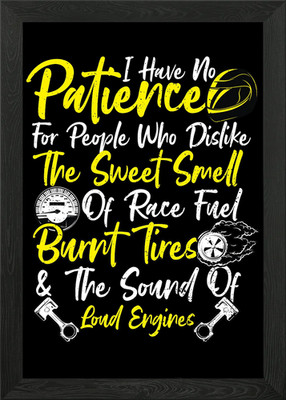 I Have No Patience For Peo Gerahmtes Wandbild Poster Leinwanddruck Bild