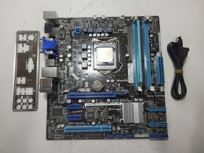 Asus P8H61-M PRO Core i3-3240, 4GB RAM, IO Shield & 2x SATA Cables #1097