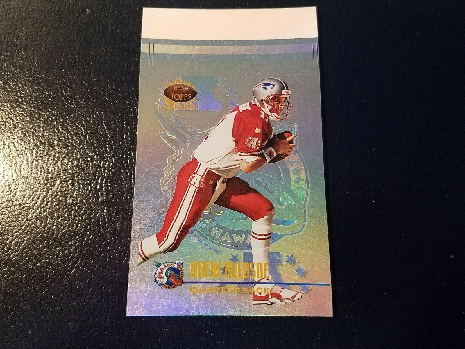 Drew Bledsoe Patriots 1997 Topps Stars Pro Bowl Stars #PB4 White Strip Oddball
