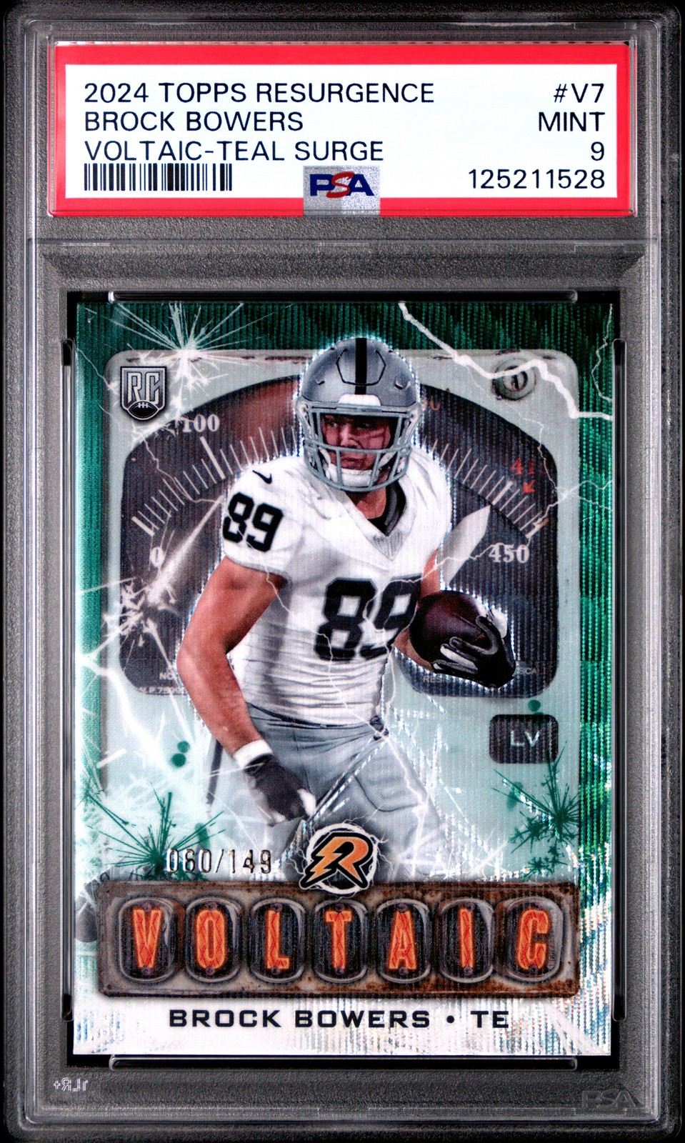 Brock Bowers Topps Resurgence Voltaic #V7 Teal Surge