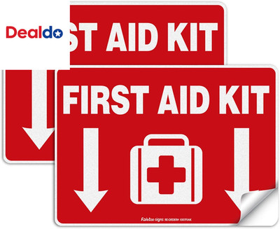 First Aid Kit Sticker, First Aid Kit Sticker Decal for Home, Schools and Busines