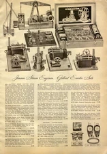 1952 PAPER AD Jensen Toy Steam Engine Gilbert Erector set Lone Ranger outfit