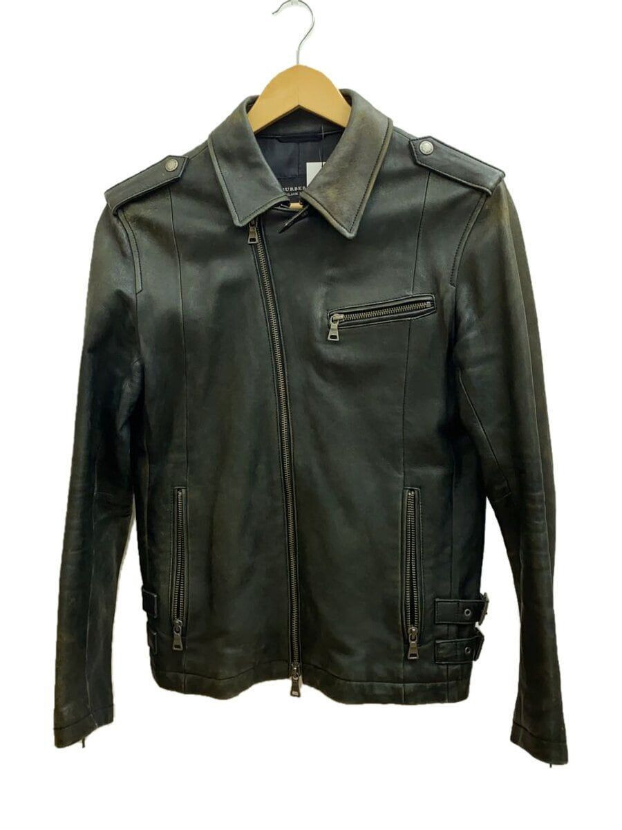 BURBERRY BLACK LABEL LEATHER JACKET M BLK BMP60-112-09 Used BURBERRY BLACK LABEL LEATHER JACKET M BLK BMP60-112-09 Used