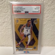 Panini 2024-25 Mosaic Rob Dillingham #218 Gold Glitter /5 RC PSA 8