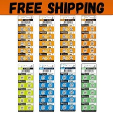 80 Assorted Super Alkaline Button Batteries Coin Cell Set Watch Calculator AG
