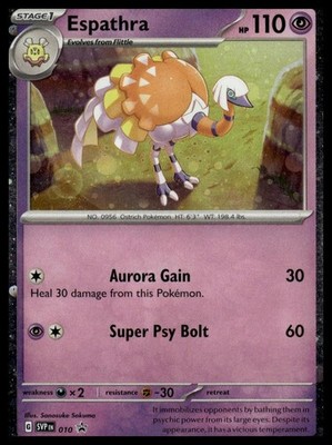 Espathra SVP 010 Cosmos Holo Black Star Promo Pokemon TCG