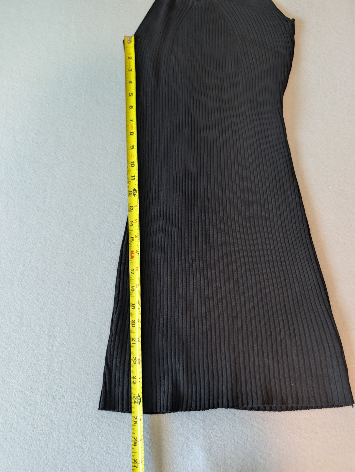 Black Criss Cross Twist Neck Halter Ribbed Mini Short Dress Sexy Bodycon image 5