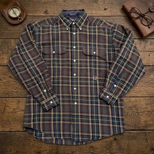 Vintage 90s Tommy Hilfiger Plaid Button Up Shirt Mens Medium Oversized Crest