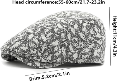 Women\'s Leopard Print Beret Hat Retro Newsboy Ivy Cap Cabbie Flat Cap Black2 Womens Leopard Print Beret Hat Retro Newsboy Ivy Cap Cabbie  main image 4