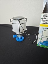 Lampe à gaz Lumogaz autonomie 5h verre bleu 12 cm x H 26 cm