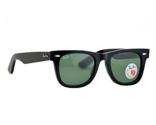 Ray-Ban RB2140 Original Wayfarer Black Frame Polarized Green Lens 50mm Unisex