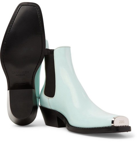 Calvin Klein 205W39NYC Claire Western Boots RAF Simons Chelsea Mint Green 37.5