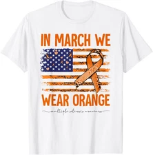 In March We Wear Orange Multiple Sclerosis Awareness Unisex T-Shirt