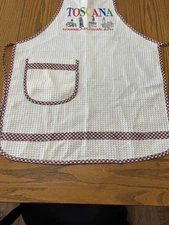 Toscana Kitchen Apron, Cream Color With TOSCANA Embroidered On The Front