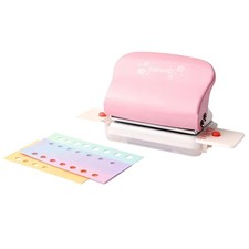 Adjustable 6-Hole Punch, Paper Hole Puncher with Positioning Mark, 6-Sheet Ca...