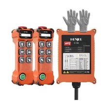 6 Channel 12-65V 12V 24V DC Industrial Wireless Crane Radio Remote Control fo...