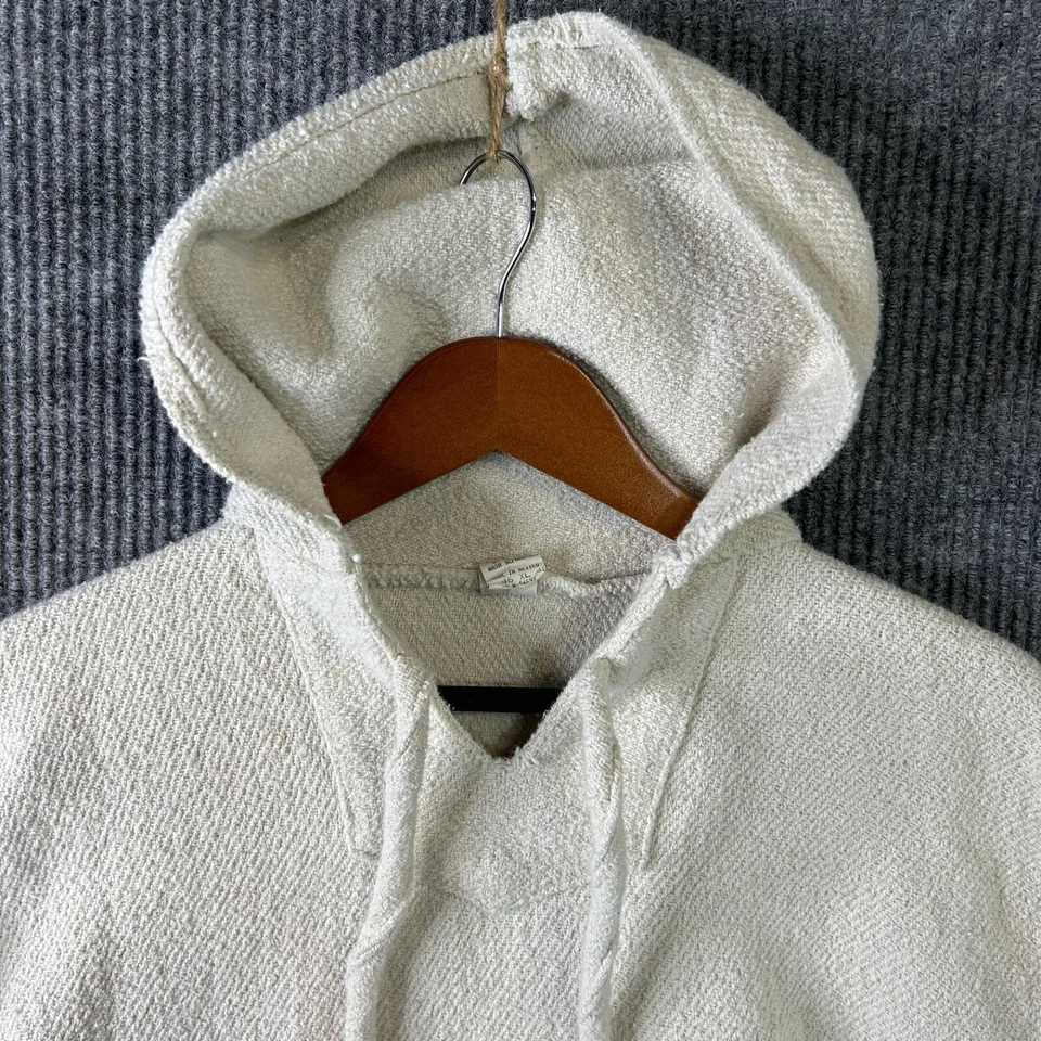 Poncho con Capucha Baja Vintage Adulto XL 46 Marfil Corona Cerveza Ranas Club de Playa Foto 3 de 4