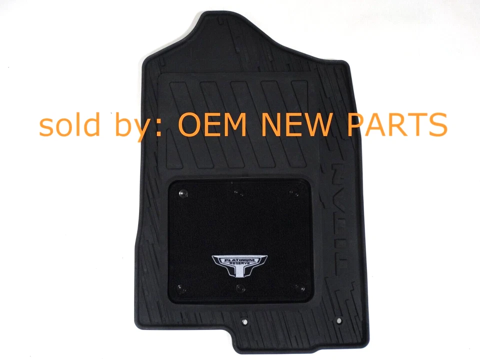 2016-2024 Nissan Titan Floor Mat OEM Rubber Weather Platinum Reserve 999E1W4C00 Foto 3 de 4