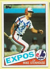 1985 Topps Mike Stenhouse  #658  signed card PERFECT Centering. FREE SHIPPING